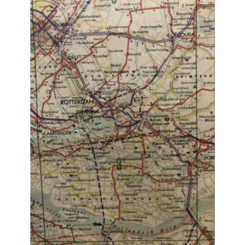Kaart van Nederland uit 1958