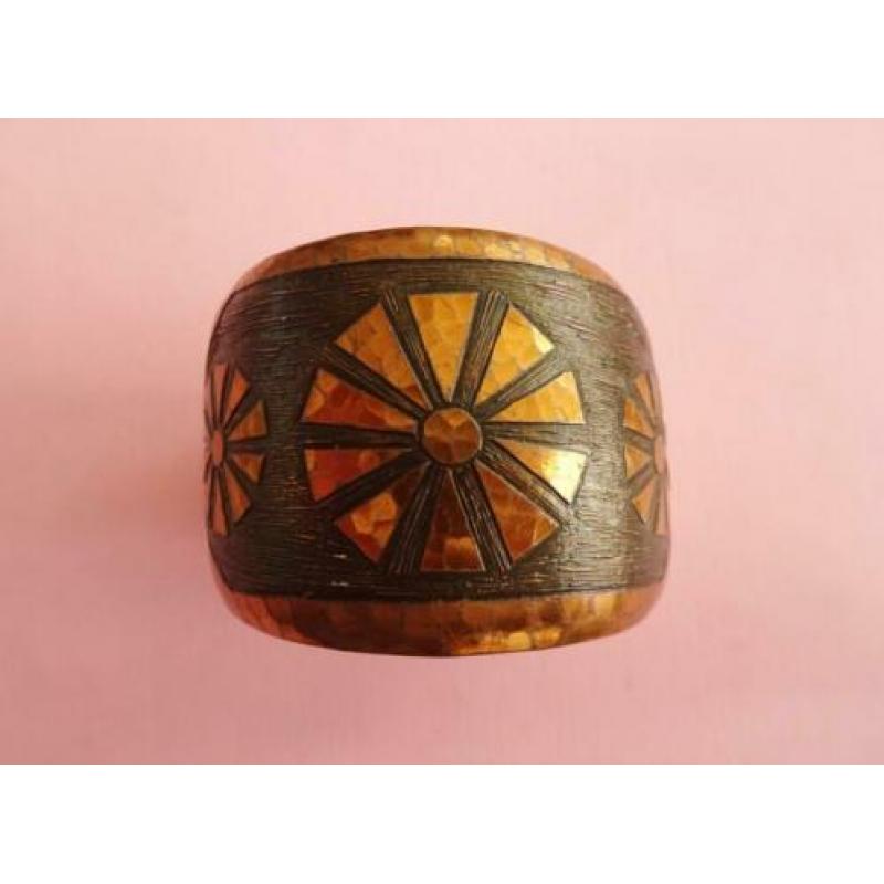 jwg Vintage 60s Modernist design koper armband gesign. Mòda