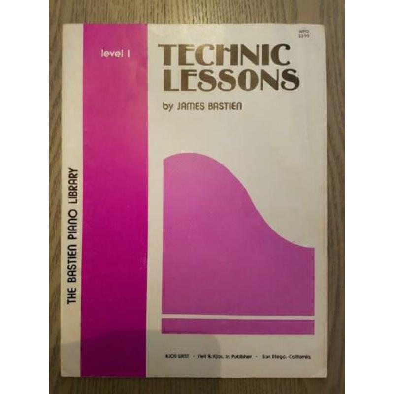 James Bastien piano lesboeken. Niveau 1 t/m 4