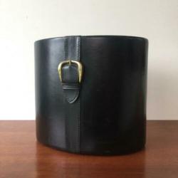 Vintage jaren 60 Frans design leren prullenbak adnet aubock