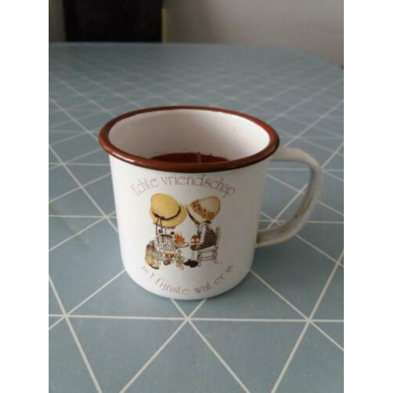 Holly Hobbie emaille beker vintage