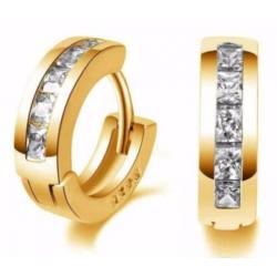 925 Sterling Zilveren Oorbellen Goud Kleur Nieuw