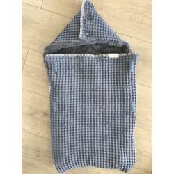 Koeka voetenzak Oslo teddy stormy blue/ steel grey