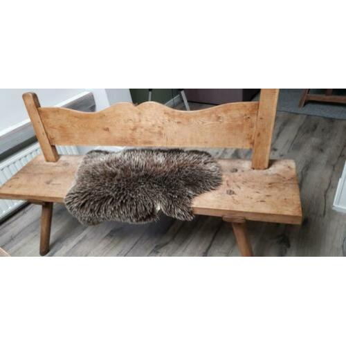 Gave houten bank voor bij eettafel