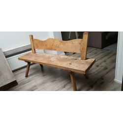 Gave houten bank voor bij eettafel