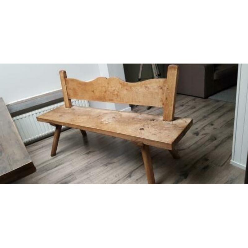 Gave houten bank voor bij eettafel