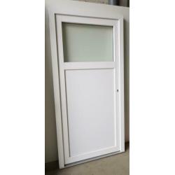 Kunststof deur 1/3 glas b98 x h200 cm