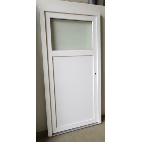 Kunststof deur 1/3 glas b98 x h200 cm
