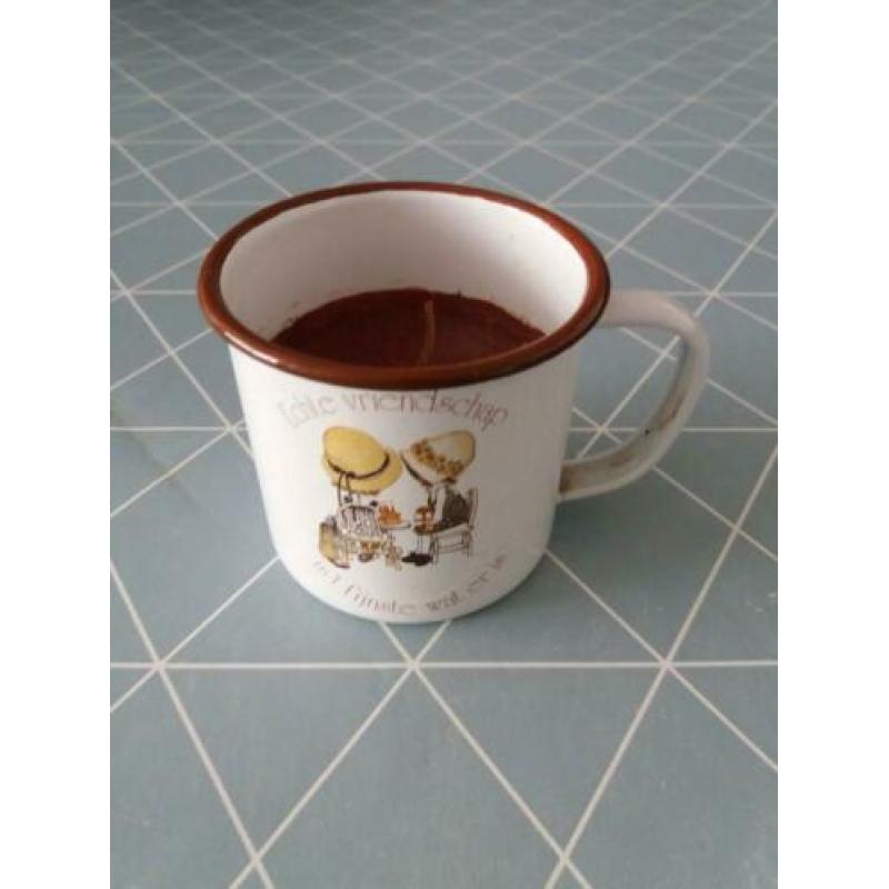 Holly Hobbie emaille beker vintage