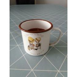Holly Hobbie emaille beker vintage