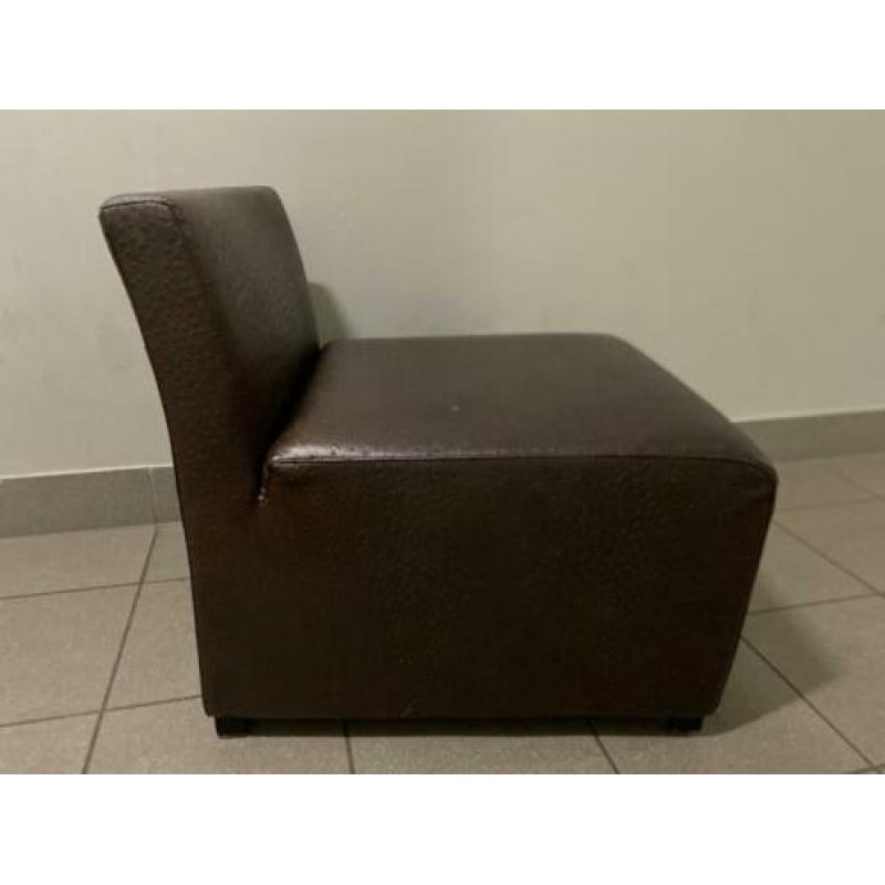 Piet Boon donker bruin struisvogel leren design fauteuil