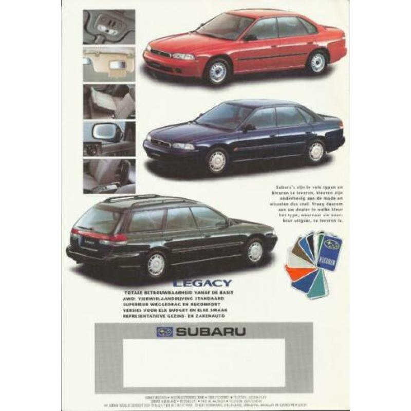 Folder Subary Legacy 1995 (brochure)