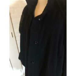 Canda Dames Cape / Mantel met bont kraag / boord / bontjas