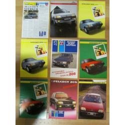 Peugeot 205 + GTi + Evolution (1983 t/m 1989) ruim 50 stuks.