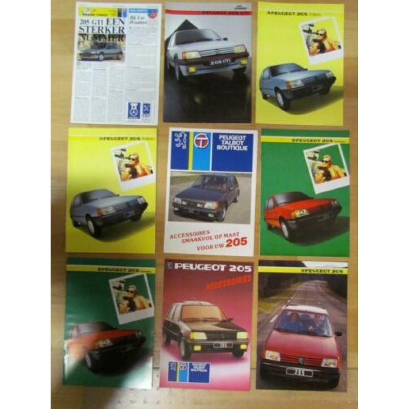 Peugeot 205 + GTi + Evolution (1983 t/m 1989) ruim 50 stuks.