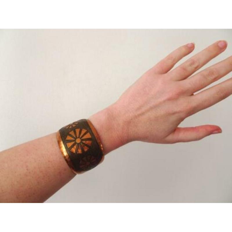 jwg Vintage 60s Modernist design koper armband gesign. Mòda
