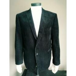 Avezzano rib colbert. Kleur Zwart. Maat 28 / 56. Regular Fit