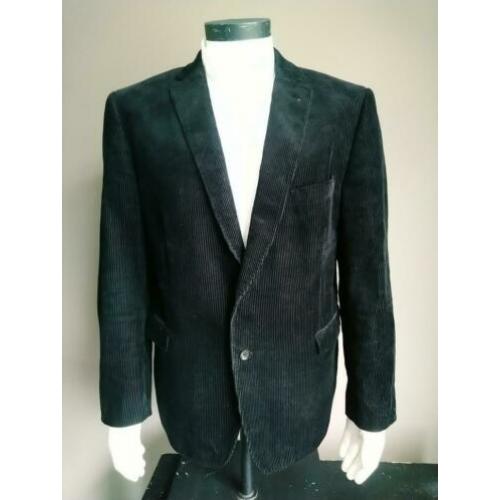 Avezzano rib colbert. Kleur Zwart. Maat 28 / 56. Regular Fit