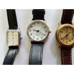 8 oude dameshorloges niet lopend zowel mechanisch als quartz