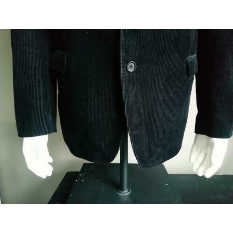 Avezzano rib colbert. Kleur Zwart. Maat 28 / 56. Regular Fit
