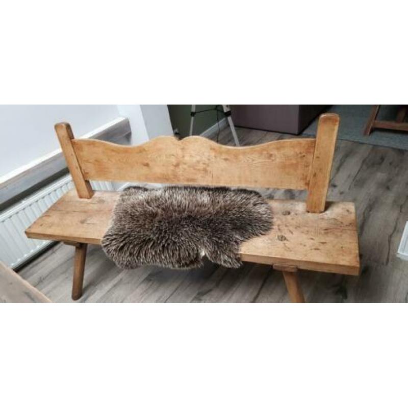 Gave houten bank voor bij eettafel
