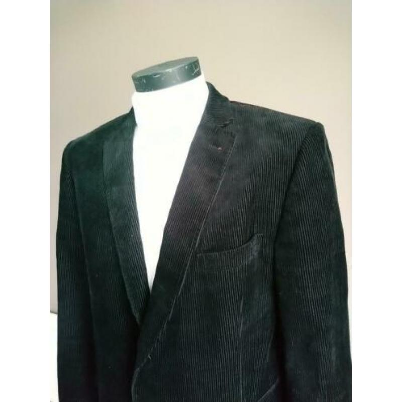 Avezzano rib colbert. Kleur Zwart. Maat 28 / 56. Regular Fit