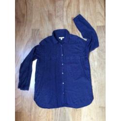 Esprit blouse 100 % viscose maat XL bloes witte stipjes