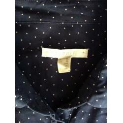 Esprit blouse 100 % viscose maat XL bloes witte stipjes