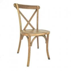 Landelijke houten cross eetkamerstoelen Silea alsie 836