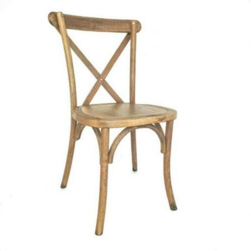 Landelijke houten cross eetkamerstoelen Silea alsie 836