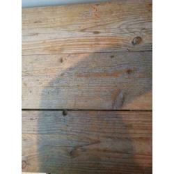 Bureau tafel sidetable hout teak douglas 180x50cm whitewash