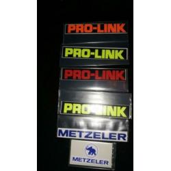 pro-link en metzeler stickers (is van honda )