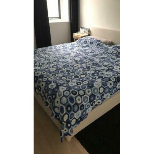 Super mooie blauwe gehaakte sprei