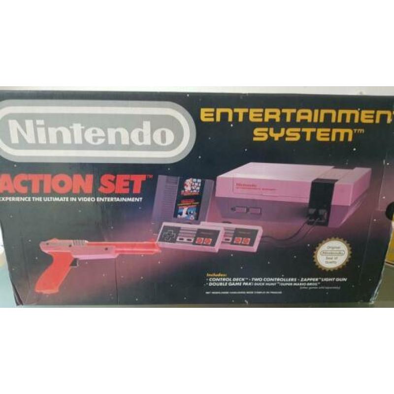 Nintendo, NES Action Set with Zapper, Duckhunt and Mario - C