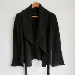 Zwart bouclé vest / vestjasje van Suchita - mt M