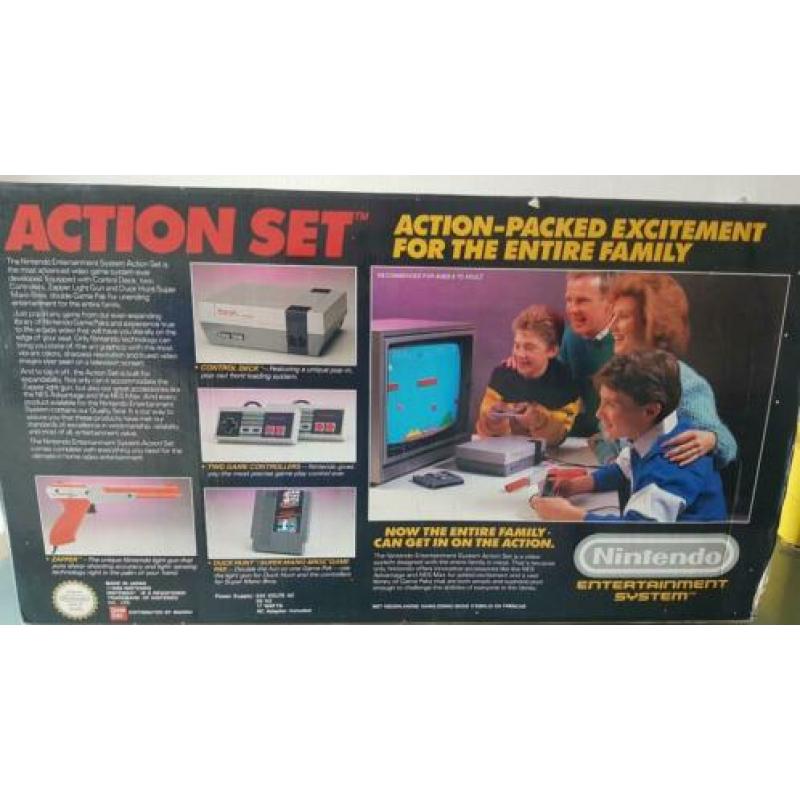 Nintendo, NES Action Set with Zapper, Duckhunt and Mario - C