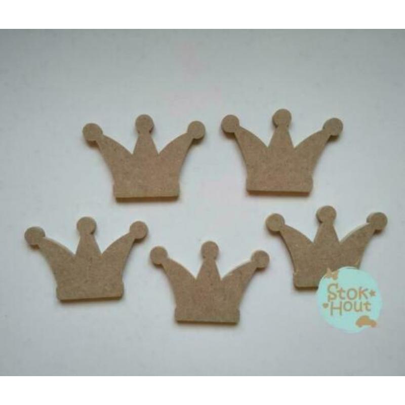 Knutselsetje met 10 MDF figuren: kinderfeestje | Stokhout 62