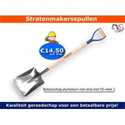 Kabelspade smal stratenmakersspullen 13 cm breed met opstap