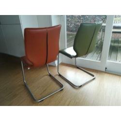2 mooie leren eetkamerstoelen Luna van Bree's New World
