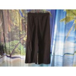 dunne bruine broek wijde pijp mt 38/40 X-as Cora Kemperman