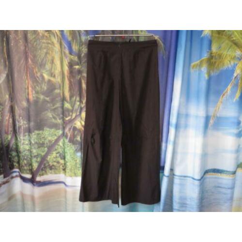 dunne bruine broek wijde pijp mt 38/40 X-as Cora Kemperman