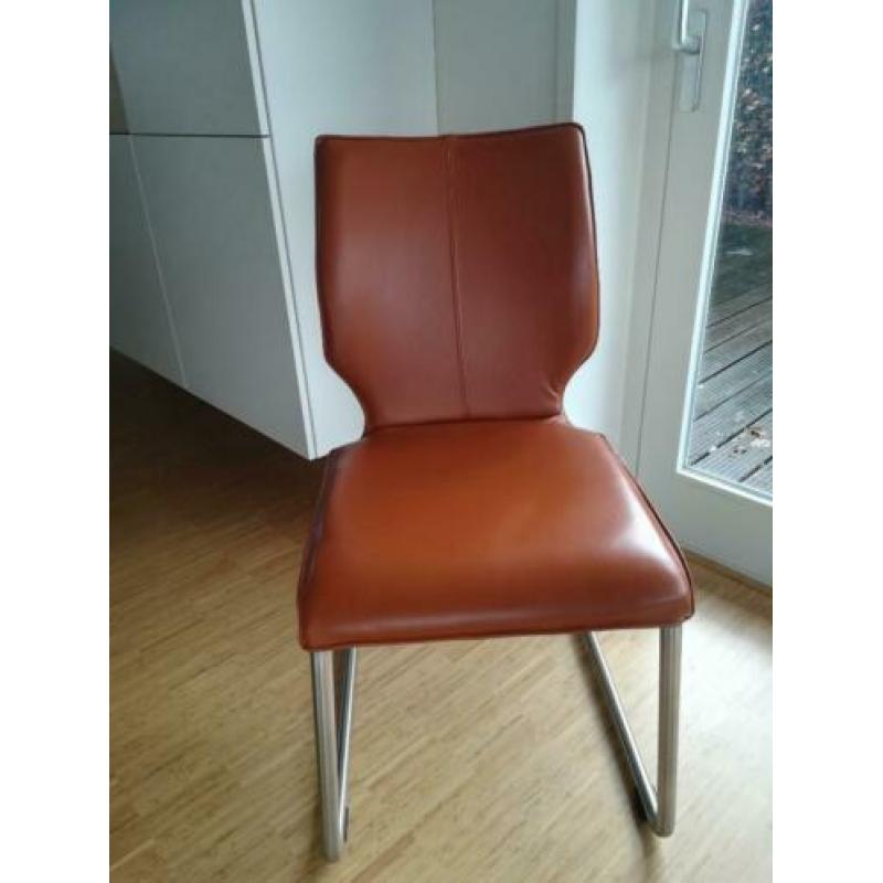 2 mooie leren eetkamerstoelen Luna van Bree's New World