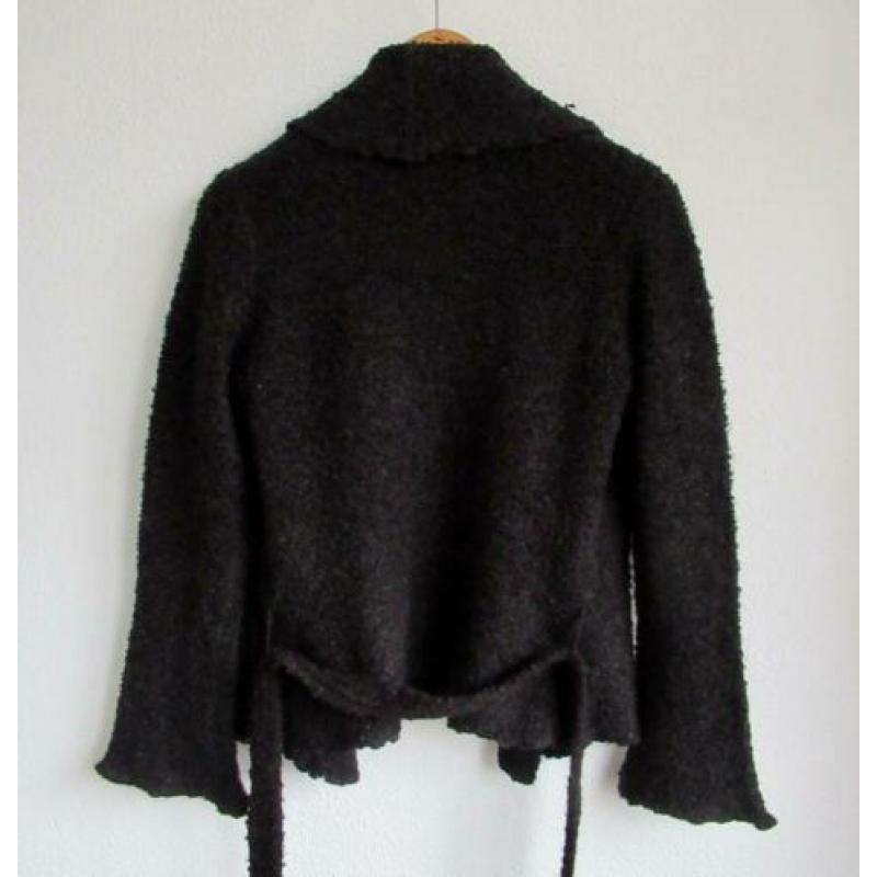 Zwart bouclé vest / vestjasje van Suchita - mt M
