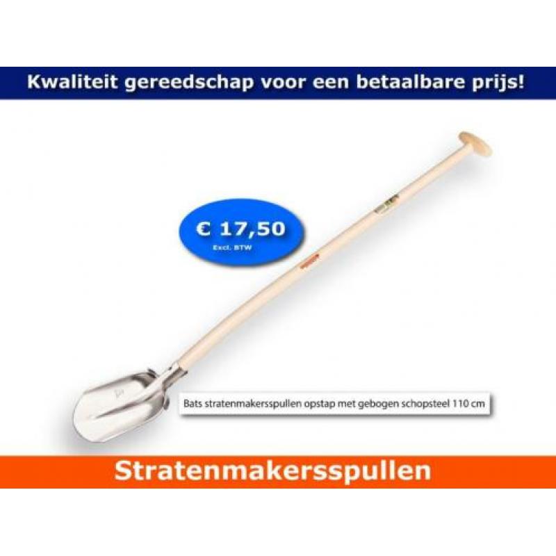 Kabelspade smal stratenmakersspullen 13 cm breed met opstap