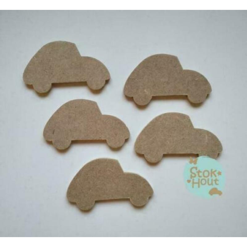 Knutselsetje met 10 MDF figuren: kinderfeestje | Stokhout 62