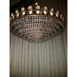 Vintage gouden jaren 70 palwa? kitsch lamp hanglamp