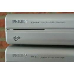2x Philips Satelliet Decoder Ontvanger DSR 2211
