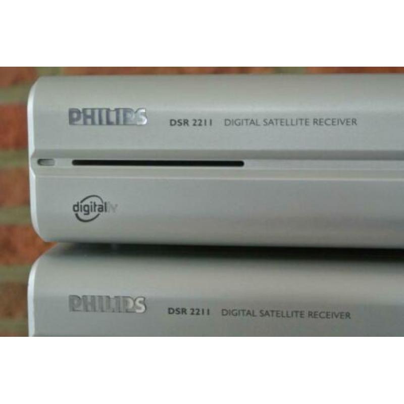 2x Philips Satelliet Decoder Ontvanger DSR 2211