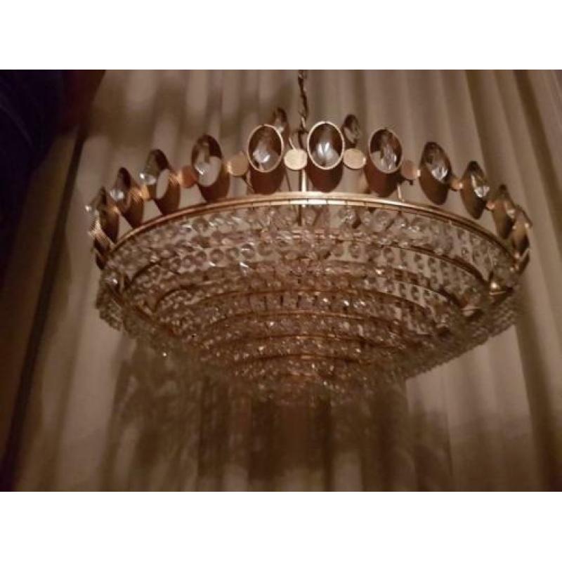 Vintage gouden jaren 70 palwa? kitsch lamp hanglamp