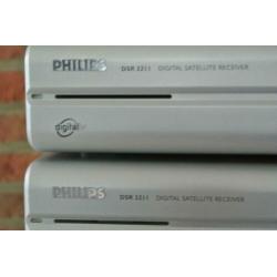 2x Philips Satelliet Decoder Ontvanger DSR 2211